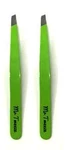 Mr Stainless Steel Slant Tweezers, Green (2 Pack) Compares To Tweezerguru. Fixed Price $11.99.