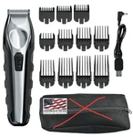 Wahl Men's Usa Lithium Ion Beard Trimmer Model 9888 Black Silver 11 Combs Kit. Fixed Price $27.91.