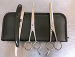 6.5" Professional Salon Hair Cutting Scissors Thinner Barber Shears Razor Kit. Fixed Price $9.99.