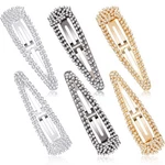 6 Pieces Rhinestone Hair Clips 3 Inch Snap Barrettes Bridal Barrett.... Fixed Price $16.92.