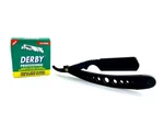 100 Derby Professional Single Edge Half Blades + Classic Barber Straight Razor. Fixed Price $17.81.