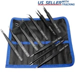 10PCS Esd Safe Anti-static Stainless Steel Tweezers Set Maintenance Tool Kit. Fixed Price $9.99.