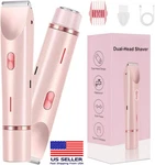 2-IN-1 Bikini Trimmer For Women, Cordless Waterproof Shaver, Pink. Fixed Price $8.99.