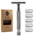 4.2" Long Handle Double Edge Safety Razor For Men Wet Shave + 10 Shaving Blades. Fixed Price $13.49.