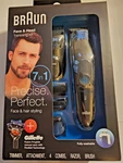 Braun Face & Head Trimming Kit 7 1 W/ Gillette Fusion Proglide - New Box. Fixed Price $19.99.