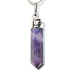 Himalayan Amethyst Crystal Point Pendant + 20" Stainless Steel Chain & Charger. Fixed Price $15.99.