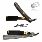 Men Wooden Style Straight Edge Stainless Steel Razor Black And Gold. Fixed Price $21.99.