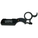 Common Wealth Barber Straight Edge Finger Insert Handle Shaving Razor Grey Black. Fixed Price $14.95.