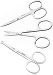 3PCS Small Eyebrow Scissors And Nose Hair Beard Moustache Eyelash Nail. Fixed Price $6.45.