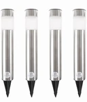 Pure Garden Solar Pathway Lights 4 Pack Stainless Steel Led Outdoor Landscape. Fixed Price $19.99.