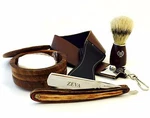 Classic Wooden 5 Pc Cut Throat Men's Straight Edge Razor Shaving Set/kit. Fixed Price $59.99.