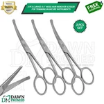 Pcs Curved 3.5" Nose Hair Remover Scissor For Trimming Manicure Inst German Gr. Fixed Price $9.90.