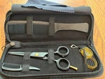 5INCHES Beard Mustache Scissors Set Steel Grooming Kit Comb Pouch Hair Trim, New. Fixed Price $11.99.