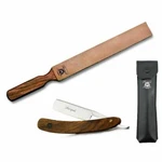 Haryali Wood Handle Razor Sharpen Leather Strop & Case Barber Salon Shaving Tool. Fixed Price $54.99.