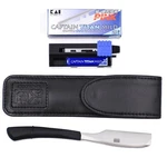 Kai Kasho Captain Professional Straight Edge Barber Razor Leather Case 20 Blades. Fixed Price $109.95.