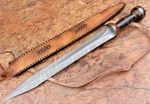 Historical Roman Gladius Sword 30" Handmade Damascus Steel W/ Rose Wood Handle.. Fixed Price $145.00.