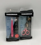 Tweezerman Stainless Steel Pink Slant & Tea Rose Brow Shaping Scissors. Fixed Price $17.85.