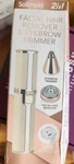 Solimpia Facial & Eyebrow Hair Remover Rechargeable 2 IN1 Trimmer For Women. Fixed Price $14.99.