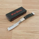 Frost Cutlery Lockback Folding Knife Stainless Razor Blade Buffalo Horn Handle. Fixed Price $17.39.