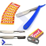Men's Cut Throat Beard Shaping Head Shaving Razor Grooming Skin Care + 10 Blades. Fixed Price $7.45.