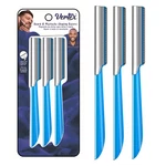 Beard Shaping Tool Mustache Straight Edge Travel Razors Stainless Steel Fo. Fixed Price $13.95.
