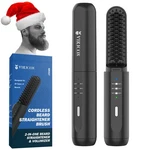 Vikicon Beard Straightener For Men: Cordless Heated Brush Black. Fixed Price $57.31.