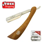 Smart Beard Cut Throat (wooden) Straight Razor Barber Salon Shavette + 10 Blades. Fixed Price $14.99.