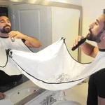 Beard Shaving Apron Hair Catcher Bib Cape Mirror Suction Grooming Cloth For Men. Fixed Price $5.99.