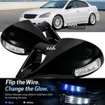 For 02-06 Nissan Altima M-3 Style Gloss Black Led Manual Side Mirrors Pair. Fixed Price $49.95.