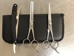 6.5" Professional Salon Hair Cutting Scissors Thinner Barber Shears Razor Kit. Fixed Price $12.99.