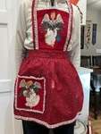Vintage Handmade Angel Christmas Bib Apron With Pocket, One Size Fits All!. Fixed Price $15.00.