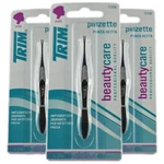 Pack Of (3) New Trim Tweezers With Square Tip Eye Care Implements. Fixed Price $12.26.