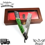 Damascus Steel Custom Hand Made Folding Straight Edge Razor. Fixed Price $44.96.