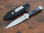 7 Mini Boot Knife Clip Spear Point Double Edge Full Tang Wood Handle Edc. Fixed Price $8.42.