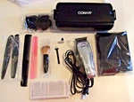 Silver Electric Conair Custom 21 Piece Haircutting Kit & Case HC200GB - Nwob. Fixed Price $85.99.