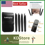 Stainless Steel Beauty Tweezers Set - Professional Quality With Chic Travel Case. Fixed Price $10.99.