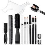 12PCS Beard Shaper Tool Kit For Men Grooming, White Black Barber Pencil Line. Fixed Price $16.98.