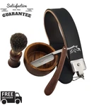 Vintage Barber Salon Straight Cut Throat Shaving Razor Gift Set 5 Pc Luxury Kit. Fixed Price $31.48.