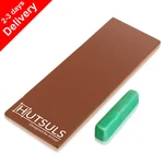 Hutsuls Brown Leather Green Honing Compound Stropping Kit Knife Sharpener. Fixed Price $14.99.