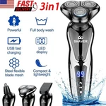 Wet/dry Electric Razor Men Usb Rechargeable Rotary Shaver Beard Trimmer Shaving. Fixed Price $13.99.
