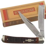 Rough Ryder Brown Jigged Bone Handles Razor Trapper Folding Pocket Knife RR072. Fixed Price $21.95.