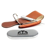 Natural Wooden Handle 420 Stainless Steel Straight Razor With Premium Leather.... Fixed Price $32.09.