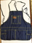 Vintage Wrangler Denim Bib Style Work Apron 6 Pockets 2 Loops Rivets New Sealed. Fixed Price $16.20.