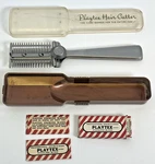 Vintage 1950S Playtex Hair Cutter Complete Stainless Barber Usa 2 Blades W/ Case. Fixed Price $19.62.