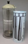Vintage Barbicide Salon Tool Disinfecting Glass Soaking Jar With Paperwork - New. Fixed Price $18.50.