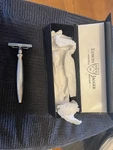 New Edwin Jagger Bulbous Classic Double Edge Razor Line Chrome Handle. Fixed Price $100.00.