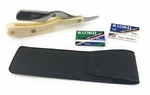 Gbs Classic Straight Edge Razor Barber Shavette Ivory With Leather Case. Fixed Price $29.99.