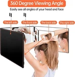 3 Way Barber Mirror With Light For Self Styling Shaving Diy Haircut /makeup. Fixed Price $33.79.