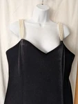 Dress Asos Wahl 18/EU 46 Black Velvet Sweetheart Neckline Faux Pearl Straps. Fixed Price $13.45.